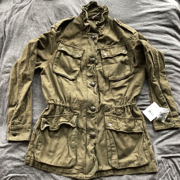 Free People Not Your Bros Military Jacket - Picture 3 of 8
